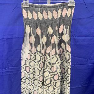Lapis Long Gray Ping Maxi Skirt Knee Dress M